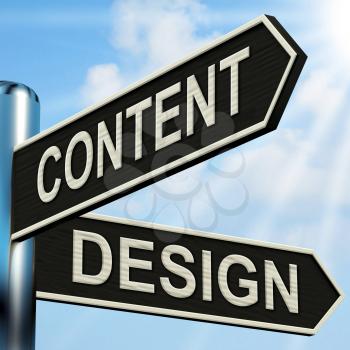 Content Design Signpost Meaning Message And Graphics