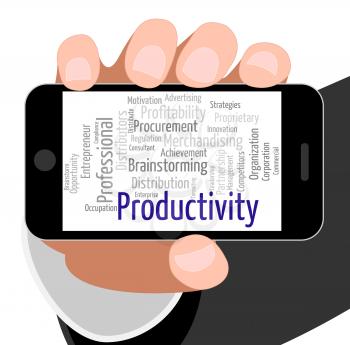 Productivity Word Showing Effectiveness Effective And Words