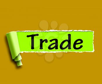 Trade Word Showing Online Buying Selling And Shops