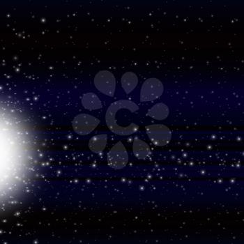 Shooting Star Background Showing Space Comet And Traveling
