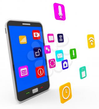 Social Media Phone Showing Application Software And Forums