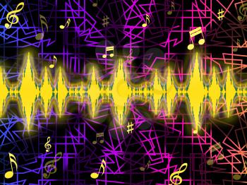 Soundwaves Background Meaning Djing Or Mixing Music
