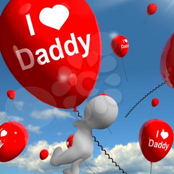 I Love Daddy Balloons Showing Affectionate Feelings for Father