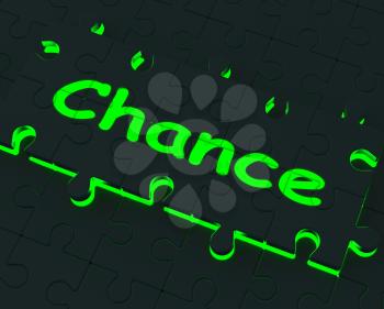 Chance Glowing Puzzle Shows Business Opportunities And Big Chances