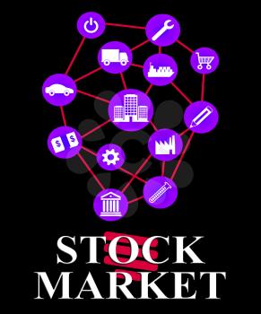 Stock Market Representing Investor Sell And Investments
