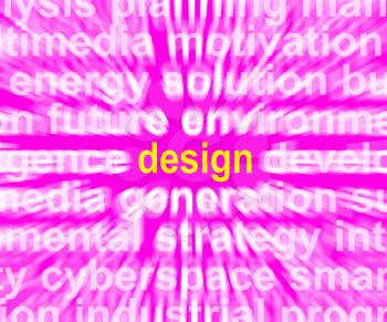 Design Word Showing Innovation Creativity And Developing