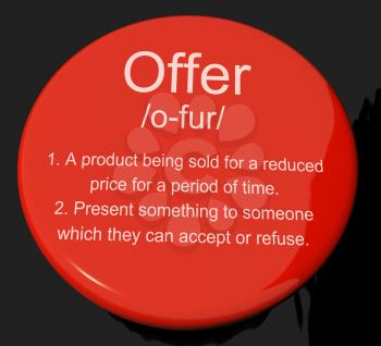 Offer Definition Button Shows Discounts Reductions Or Sales