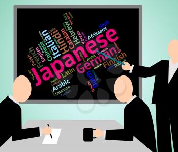Japanese Language Representing Translator Wordcloud And Words
