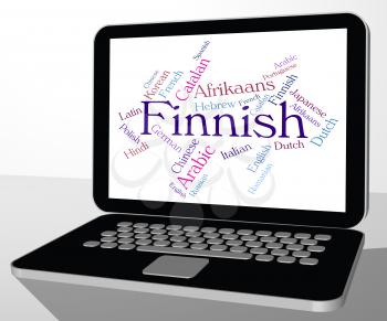 Finnish Language Showing Word Text And Finland