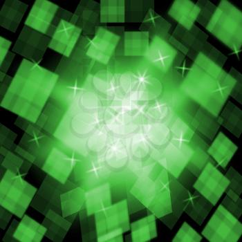 Green Cubes Background Meaning Stylish Decoration Or Abstract Art