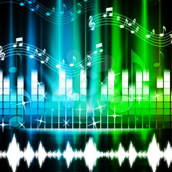 Music Background Showing Songs Harmony And Melody
