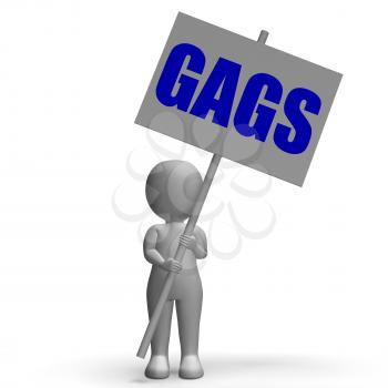 Gags Protest Banner Meaning Laughs And Humorous Protest