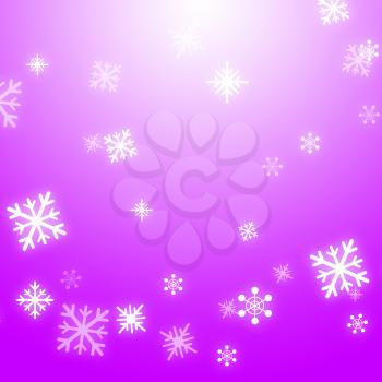 Snow Flakes Background Meaning Winter Celebration Or Shiny Snow