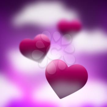 Heaven Background Indicating Heart Shape And Backgrounds
