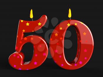 Number Fifty Candles Meaning Red Wax Or Bright Flame