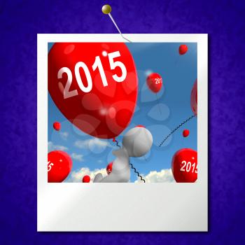 Two Thousand Fifteen on Balloons Photo Showing Year 2015