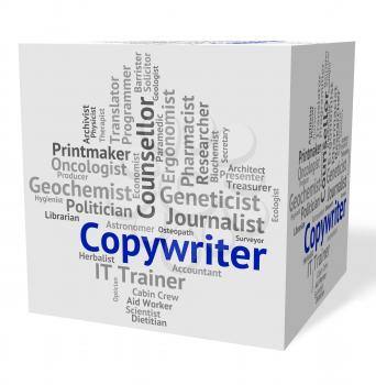 Copywriter Job Meaning Writing Employment And Employee