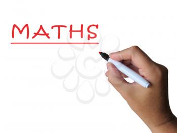 Maths On Whiteboard Meaning Mathematics Teaching Learning Or Lesson