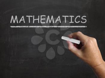 Mathematics Blackboard Meaning Geometry Calculus Or Statistics