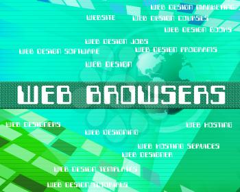 Web Browsers Meaning Internet Words And Browsing