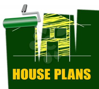 House Plans Representing Home Or Property Blueprints