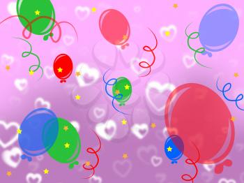 Celebrate Background Showing Celebrations Bunch And Balloon