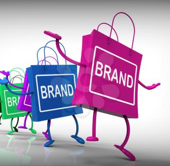 Brand Bags Representing Marketing, Brands, and Labels
