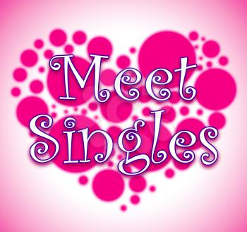 Meet Singles Heart Circles Showing Met Togetherness And Adoration