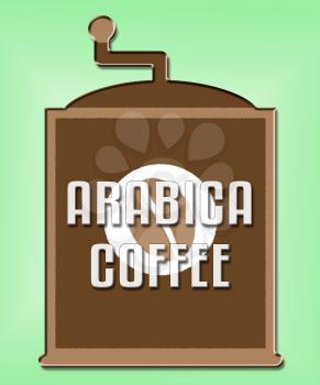Arabica Coffee Machine Shows Ethiopian Blend Or Type
