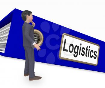 Logistics Folder Meaning Coordination Business And Folders 3d Rendering