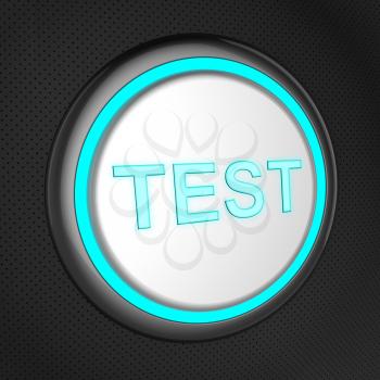 Test Button Meaning Exam Questions 3d Illustration