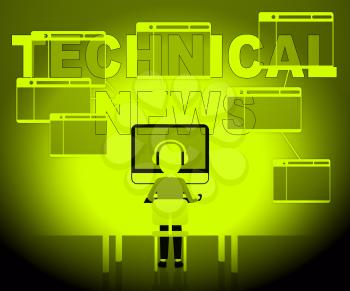 Technical News Character Representing Hi Tech Media 3d Illustration