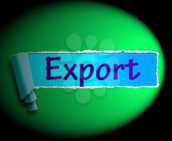 Export Word Showing Selling Overseas Through Internet 3d Rendering