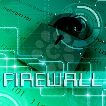 Firewall Data Padlock Meaning Safe Protected 3d Rendering