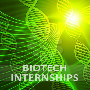 Biotech Internship Helix Meaning Biotechnology Training 3d Illustration