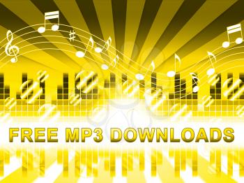Free Mp3 Downloads Design Shows No Cost Music