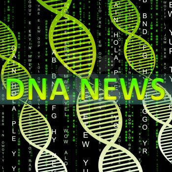 Dna News Helix Means Biotechnology Media 3d Illustration