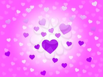 Hearts Mauve Background Showing Romantic And Passionate Wallpaper