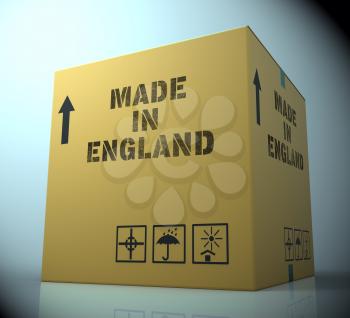 Made In England Box Meaning British Product 3d Rendering
