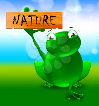 Nature Sign Shows Natural Outdoors 3d Illustration