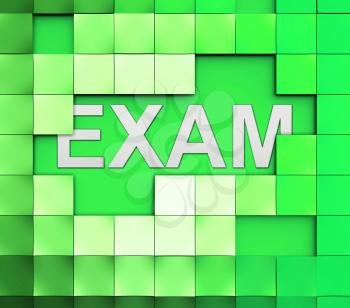 Exam Word Representing University Tests And Examination