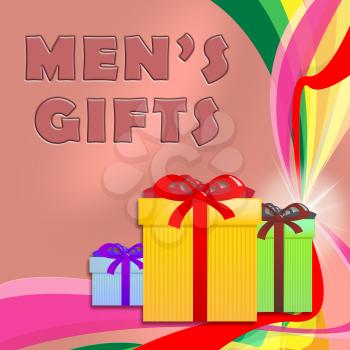 Men's Gifts Boxes Shows Present For Man 3d Illustration