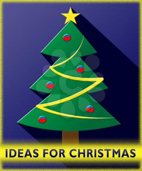 Ideas For Christmas Tree Shows Xmas Plan 3d Illustration