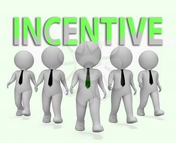 Incentive Businessmen Characters Representing Induce Rewards 3d Rendering