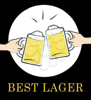 Best Lager Beer Shows Public House And Drinking