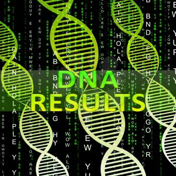 Dna Results Helix Means Genetic Result 3d Illustration