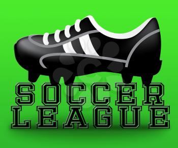 Soccer League Boot Meaning Football Competitions 3d Illustration