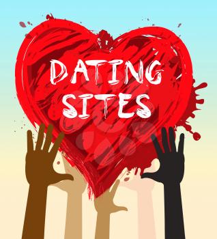 Hands Holding Dating Sites Heart Indicates Find Love 3d Illustration