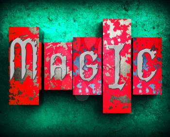 Magic Word Showing Mystery Illusion 3d Illustration
