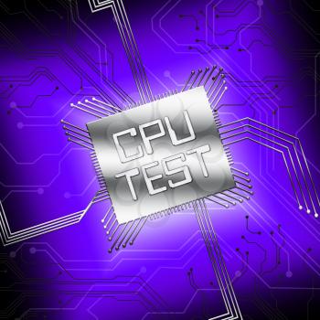 Cpu Test Showing Microprocessor Speed Check 3d Illustration